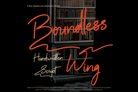 Boundless Wing: The Handwritten Font with Bold, Expressive Energy