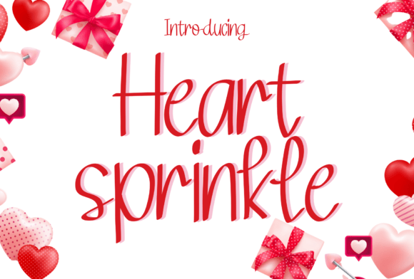 Heart Sprinkle: A Romantic Handwritten Script Font for Modern Designers