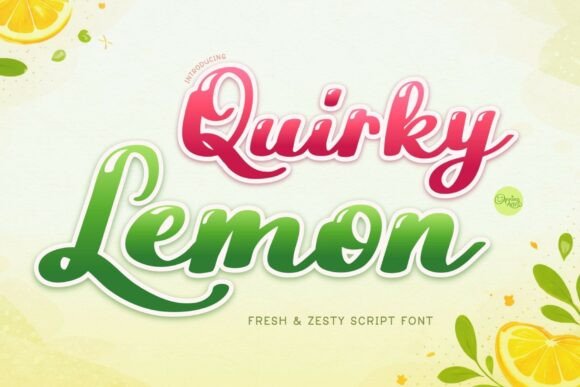 Quirky Lemon: A Handwritten Font That Tastes Like Summer